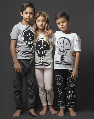 Playera Calavera Blanca