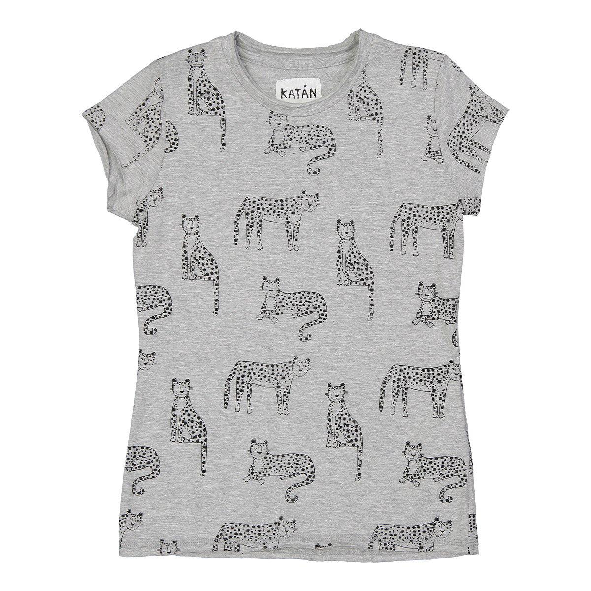 Playera Print Jaguar Gris