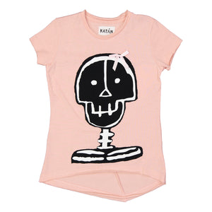 Playera Aplicación Calavera Rosa