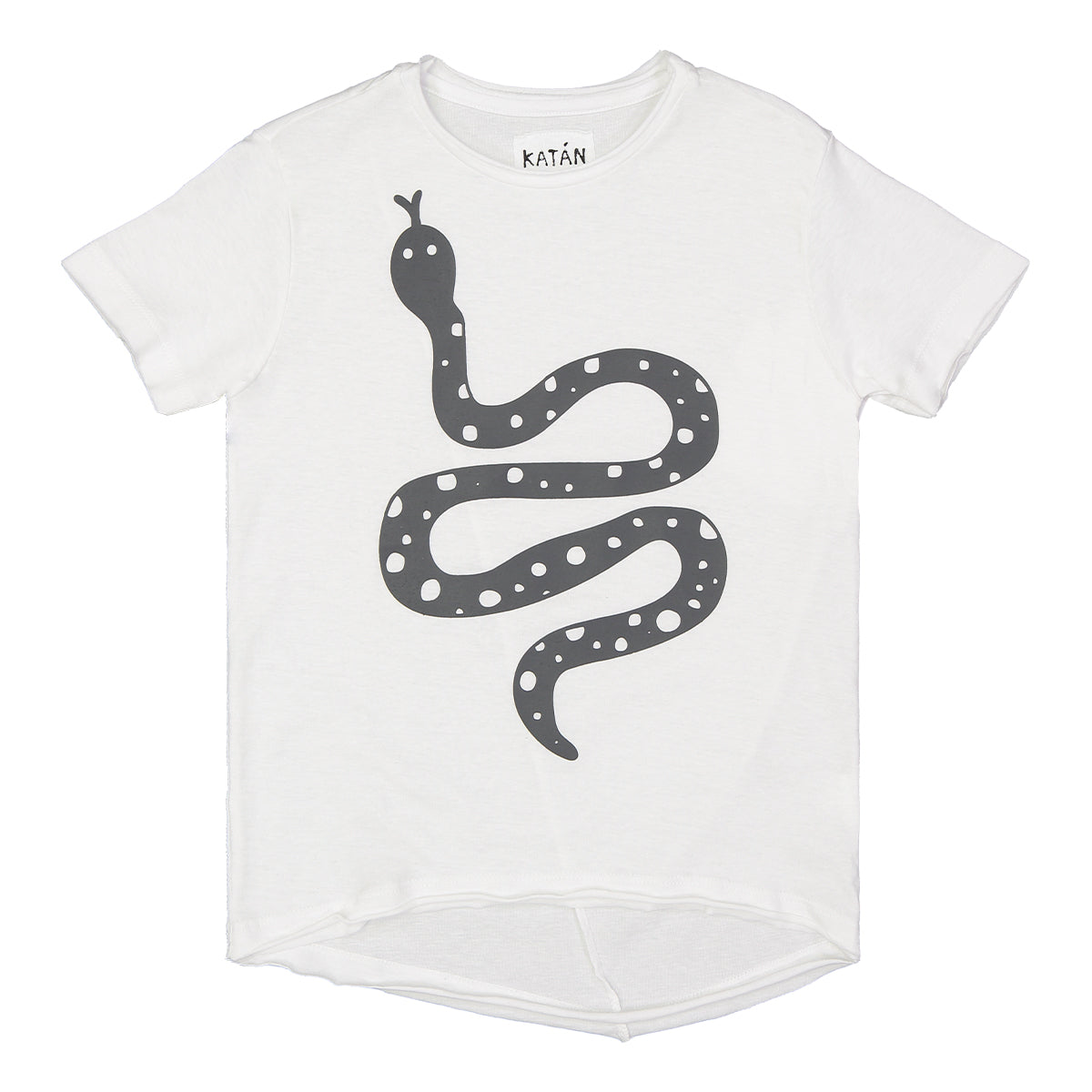 Playera Estampado de Serpiente Blanca