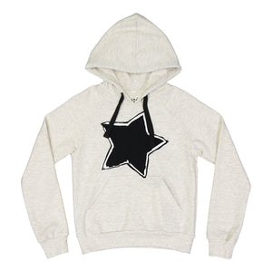 Hoodie Estampado Estrella Gris